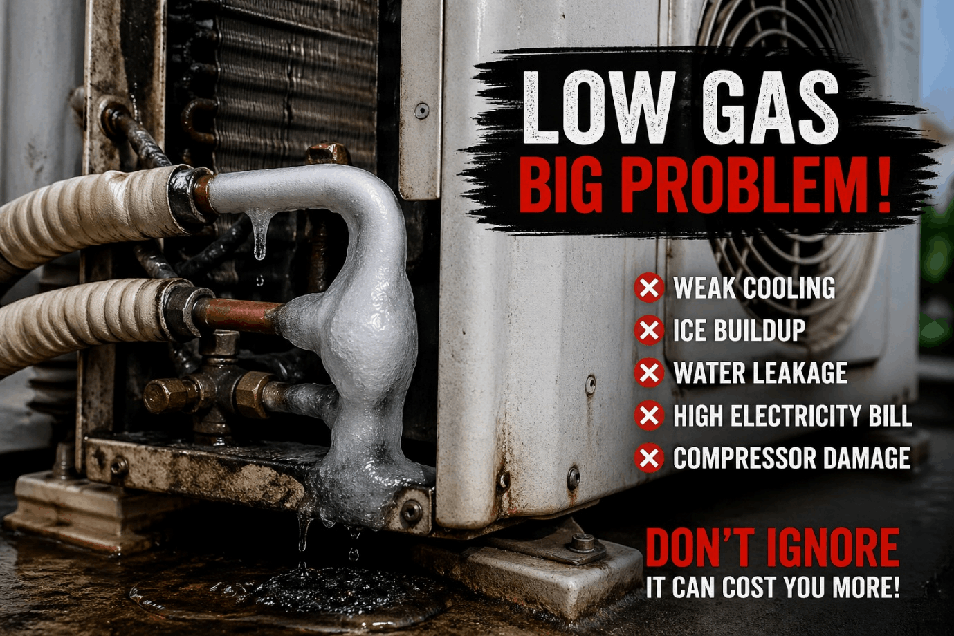 YOUR AC MAY BE RUNNING ON LOW GAS